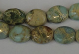 CNS188 15.5 inches 8*10mm oval natural serpentine jasper beads