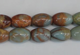 CNS203 15.5 inches 10*14mm rice natural serpentine jasper beads