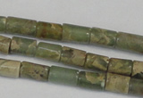 CNS206 15.5 inches 4*6mm tube natural serpentine jasper beads