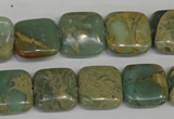 CNS213 15.5 inches 15*15mm square natural serpentine jasper beads