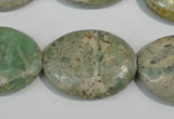 CNS244 15.5 inches 22*30mm oval natural serpentine jasper beads