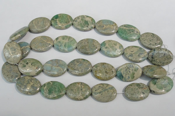 CNS244 15.5 inches 22*30mm oval natural serpentine jasper beads