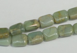 CNS254 15.5 inches 8*10mm rectangle natural serpentine jasper beads