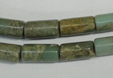 CNS275 15.5 inches 8*16mm tube natural serpentine jasper beads