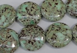 CNS288 15.5 inches 18mm flat round natural serpentine jasper beads