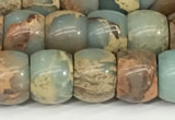 CNS307 15.5 inches 8*10mm rondelle serpentine jasper beads