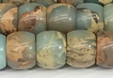 CNS308 15.5 inches 10*12mm rondelle serpentine jasper beads