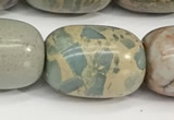 CNS314 15.5 inches 15*20mm drum serpentine jasper beads