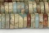 CNS320 15.5 inches 3*8mm heishi serpentine jasper beads