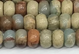 CNS324 15.5 inches 4*6mm rondelle serpentine jasper beads