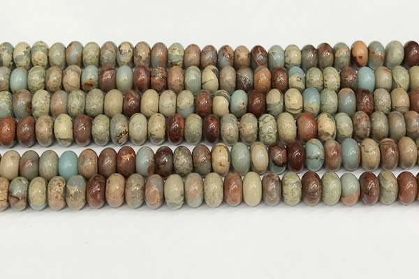 CNS325 15.5 inches 5*8mm rondelle serpentine jasper beads