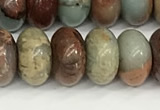 CNS326 15.5 inches 6*10mm rondelle serpentine jasper beads