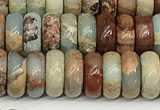 CNS327 15.5 inches 3*8mm rondelle serpentine jasper beads