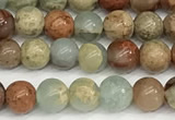 CNS330 15.5 inches 4mm round serpentine jasper beads wholesale