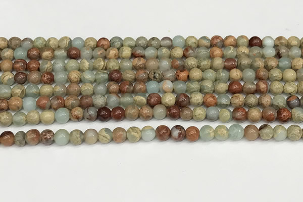 CNS330 15.5 inches 4mm round serpentine jasper beads wholesale