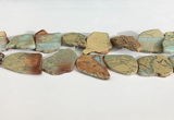 CNS359 25*35mm - 35*45mm freefrom serpentine jasper slab beads