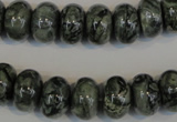 CNS414 15.5 inches 8*12mm rondelle natural serpentine jasper beads