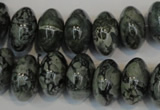 CNS415 15.5 inches 10*16mm rondelle natural serpentine jasper beads