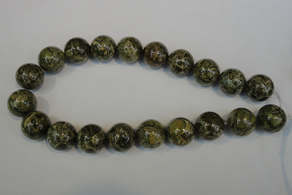 CNS508 15.5 inches 20mm round natural serpentine jasper beads