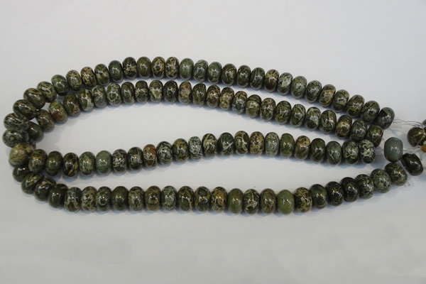 CNS512 15.5 inches 8*12mm rondelle natural serpentine jasper beads