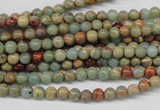 CNS60 15.5 inches 4mm round natural serpentine jasper beads