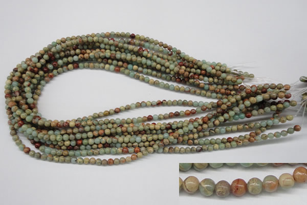 CNS60 15.5 inches 4mm round natural serpentine jasper beads