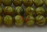 CNS603 15.5 inches 10mm round green dragon serpentine jasper beads