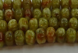 CNS610 15.5 inches 4*6mm rondelle green dragon serpentine jasper beads