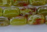 CNS670 15.5 inches 10*14mm rectangle green dragon serpentine jasper beads