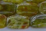 CNS673 15.5 inches 15*20mm rectangle green dragon serpentine jasper beads