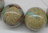 CNS68 15.5 inches 22mm round natural serpentine jasper beads