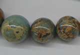 CNS69 15.5 inches 10mm - 22mm round natural serpentine jasper beads