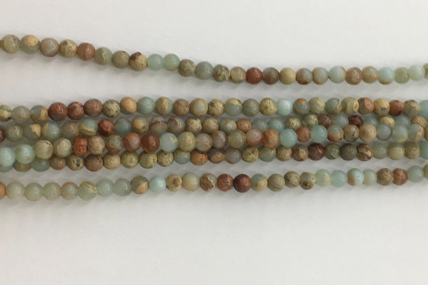 CNS700 15.5 inches 4mm round serpentine jasper beads wholesale