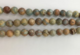 CNS703 15.5 inches 10mm round serpentine jasper beads wholesale