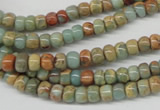 CNS71 15.5 inches 4*6mm rondelle natural serpentine jasper beads