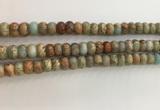 CNS714 15.5 inches 5*8mm rondelle serpentine jasper beads wholesale