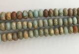 CNS716 15.5 inches 7*12mm rondelle serpentine jasper beads wholesale