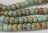 CNS72 15.5 inches 5*8mm rondelle natural serpentine jasper beads