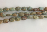 CNS724 15.5 inches 10*14mm oval serpentine jasper beads wholesale