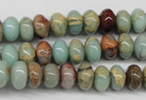 CNS73 15.5 inches 6*10mm rondelle natural serpentine jasper beads