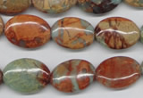 CNS92 15.5 inches 13*18mm oval natural serpentine jasper beads