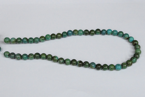 CNT05 16 inches 9mm round natural turquoise beads wholesale