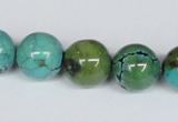 CNT06 16 inches 14mm round natural turquoise beads wholesale