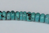 CNT10 16 inches 4*10mm rondelle natural turquoise beads wholesale