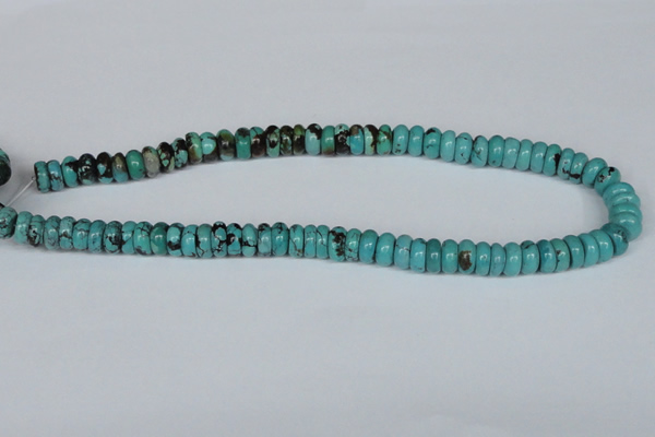 CNT10 16 inches 4*10mm rondelle natural turquoise beads wholesale