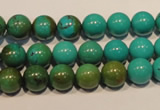 CNT105 15.5 inches 9mm round natural turquoise beads wholesale