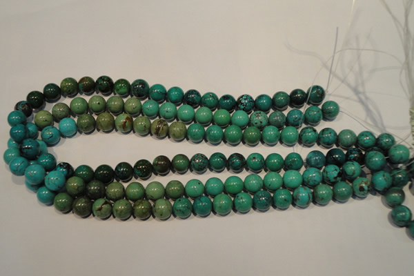 CNT106 15.5 inches 10mm round natural turquoise beads wholesale