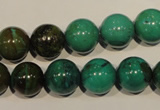 CNT107 15.5 inches 12mm round natural turquoise beads wholesale