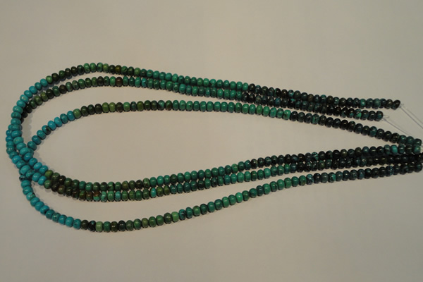 CNT110 15.5 inches 3*5mm rondelle natural turquoise beads wholesale