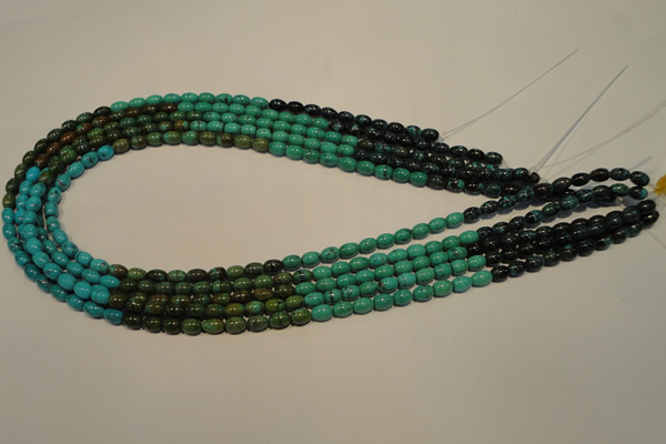 CNT116 15.5 inches 4*6mm rice natural turquoise beads wholesale